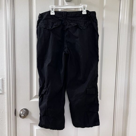 MASON’S Woman Rites Black Cropped Cargo Pants Italy Cotton Woman's Size 48 US 12 - Picture 13 of 16